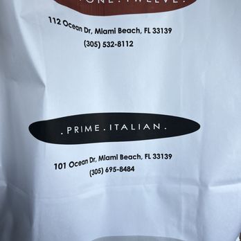 ダルビッシュが行ったマイアミのステーキレストラン「Prime 112」の紙袋の拡大写真